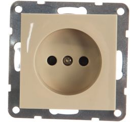 Розетка LK Studio без з/к, со шторками, бежевый 863301-1 