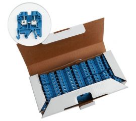 Изолированный наборный зажим (винтовой) STEKKER ЗНИ - 6,0 (JXB 6), синий 39360 