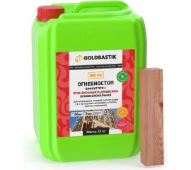Огне-биопщита древесины GOLDBASTIK Огнебиостоп Бифлат Про+ BO 34 