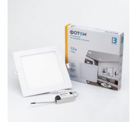 Светодиодный встраиваемый светильник ФОТОН квадратный CLI-12W2700K-S 24718 