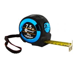 Рулетка КОБАЛЬТ Экстра 7.5 м, 25 мм, металлический корпус, толщина 0,13 мм, автостоп, магнит, 2 сторонняя шкала 906-913 