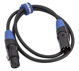 Межблочный балансный кабель PROCAST cable XLR m/XLR f.1 XLR m/XLR f, длина 1m, черный НФ-00000419 