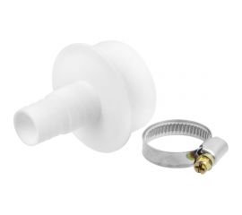 Прямой штуцер с хомутом для сливного шланга стиральных машин MasterProf d50 - 19/22 мм ИС.110664 