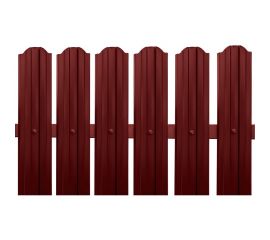 Металлический двухсторонний штакетник Металлика (вишневый; высота 1 м; 10 штук в упаковке) 1-3005/3005 
