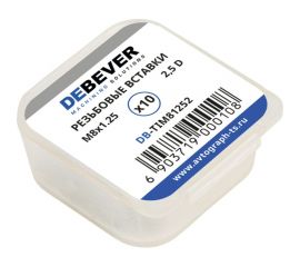 Резьбовые вставки DeBever M8x1.25, 2.5D, 10 предметов DB-TIM81252 