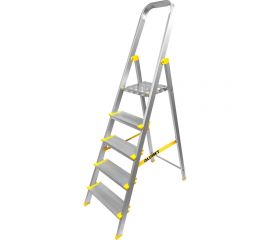 Алюминиевая профессиональная анодированная стремянка Алюмет 5 ступеней АS705 
