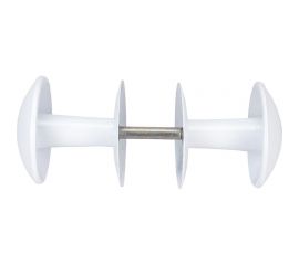 Дверная ручка Литейщик-Плюс РДК-110 белая 6502 