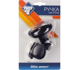 Ручка на руль Nova Bright "r" чёрная+хром 08961 