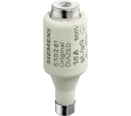 Плавкая вставка Siemens DIAZED Защита кабелей и линий 500В GL, Типоразмер DII, E27, 2A 5SB211 