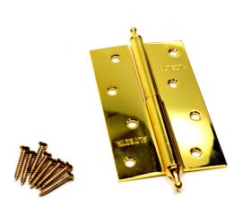 Накладная петля с корон. Левша ALTEZTA 1007 120x75x2.5, золото, правая У1-7680.Зп 