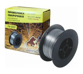 Проволока сварочная порошковая E71T-GS-04 400 г, 0.8 мм, самозащитная, в коробке Русский Мастер РМ-92287 