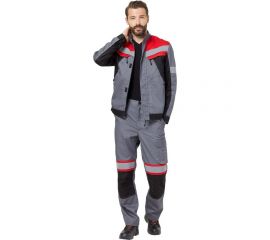 Костюм Эксперт Спецодежда Памир 1, серый/черный/красный, р. 52-54, рост 182-188 6446000053600 