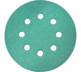Круг абразивный на пленке GREEN (100 шт; 125 мм; Р150; 8 отверстий) RADEX 612506 