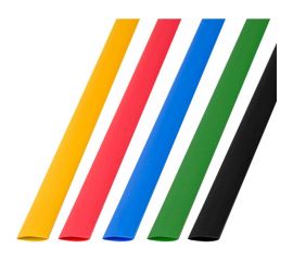 Набор термоусадочной трубки REXANT 10.0/5.0 мм, 1м, 5 цветов, 50 шт. 29-0160 