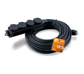 Удлинитель с колодкой Партнер-электро MultiSeason 4гнезда, с заземлением, КГт 3x1,5 16А 50м IP44 ZS118C-450BL 