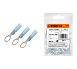 Наконечник TDM НКИ-Т 2,5–4 кольцо в термоусаживаемой манжете 100шт SQ0589-0005 