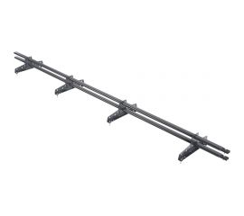 Трубчатый снегозадержатель Borge 3 м, 4 опоры, серый графит RAL 7024 01.010.30.04.01.100.7024 