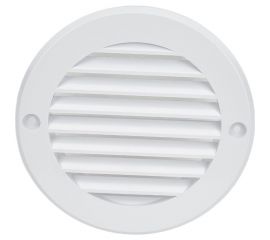 Решетка вентиляционная с фланцем, круглая, неразъемная, наклонные жалюзи A10RK 130 мм РемоКолор 52-0-130 