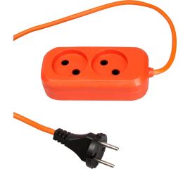 Сетевой удлинитель МПП УДЛИНИТЕЛЬ У-2-5, 1300 Вт, 6А, 2гнезда, 5 м, без заземления, оранжевый, ПВС, 2x0,75 999000000003501 