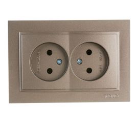 2-я розетка MONO ELECTRIC Despina, без земли, бронза 102-232305-121 