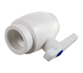 Полнопроходной шаровой кран PRO AQUA PP-R белый d-40 мм PA40014 