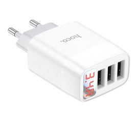 Зарядное устройство Hoco C93A, 3xUSB, 2.4А, белый, 6931474760593 
