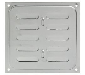 Решетка вентиляционная с заслонкой (160x160 мм; хром) Скобис Т816 