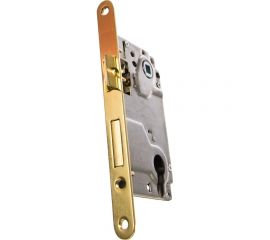 Врезной замок РЕНЦ 85х50 мм, латунь блестящая INLBB 8550-2/1 PB 
