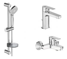 Набор 3в1: смеситель для душа и умывальника, душевой гарнитур IDEAL STANDARD ESLA BC264AA Set 00000077899 