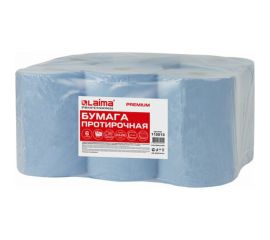 Протирочная бумага ЛАЙМА 130м, W1 2-сл, 500 листов 23х26см в рулоне, комплект 6 рулонов 112513 