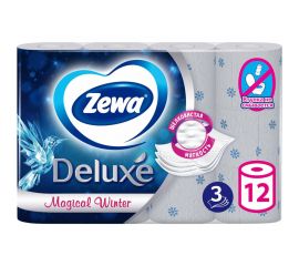 Туалетная бумага ZEWA Deluxe 3-х слойная, 12 рулонов, 12x18 м, белая 144029 113844 