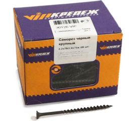 Саморез по дереву VIPКрепеж черный 4,2х76 к 88 шт 30126 VIP 