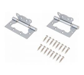 Накладная петля без врезки Аллюр 2BB SCP (100х75 мм; 2.5 мм; матовый хром; 2 шт; коробка) 7562 