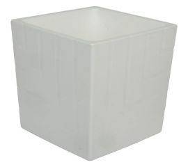 Пластиковый горшок с вкладкой liveingreen КВАДРО белый диам. 16 см, высота 16 см, 3.3 л КВ16-10 