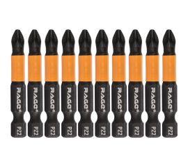 Биты магнитные PZ2, 50 мм, 10 шт, S2 rage by VIRA 554162 
