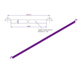 Ригель настила ЛРС 3м Мега 751 
