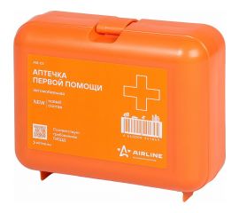Автомобильная аптечка в пластиковом футляре Airline Соответствует требованиям ГИБДД AM-02 