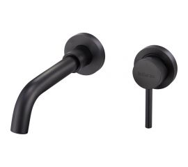Смеситель для раковины MILACIO Ultra настенный, черный матовый MCU.552.MB 