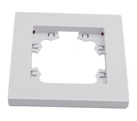 Одноместная горизонтальная рамка UNIVersal серия афина белая еврослот A0053 