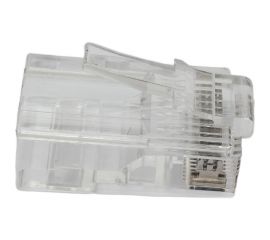 Коннектор NETLAN RJ45/8P8C, Кат.5e, 3мкд, универсальный, под 0,47-0,51мм, неэкранированный, 100 шт. EC-UP8P8C-5E-003-TR-100 