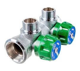 Регулирующий коллектор STOUT 3/4, 2 отвода 1/2, плоское уплотнение SMB-6849-341202 