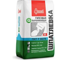 Гипсовая шпатлевка Старатели Выравнивающая 20 кг 3277/3434 