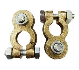 Универсальные клеммы Дали-Авто АКБ пара 260 гр. латунные болт сверху DA-02991 