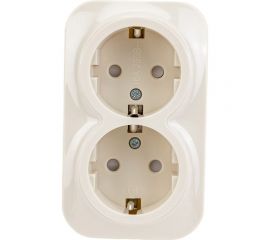 2-ая розетка IEK РСш22-3-ХК с з/к и з/ш о/у 16А GLORY кремовый ERH24-K33-16 