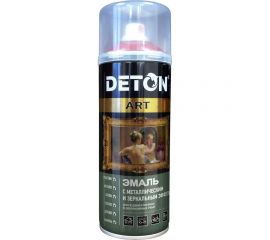 Эмаль DETON с зеркальным и металлическим эффектом, бронза-хром, аэрозоль 520 мл DTN-A07581 