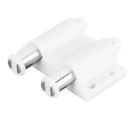 Набор замка для стеклянных дверей Левша 2-дверный, хром/белый У8-8779.ХБ 