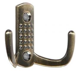 Мебельный крючок ТУНДРА KM202AB, двухрожковый, цвет бронза 1866170 