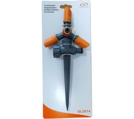 Трехрожковый вращающийся разбрызгиватель на колышке GLQ GL 2014 