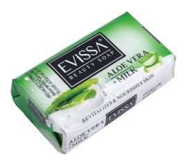 Туалетное мыло EVISSА в картонной упаковке, 125 гр., алоэ вера+молоко М2922 