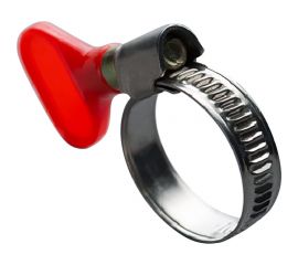 Червячный хомут с бабочкой СВК нержавеющий, w2/9 мм, 10 - 16 мм SVK-HW2016 